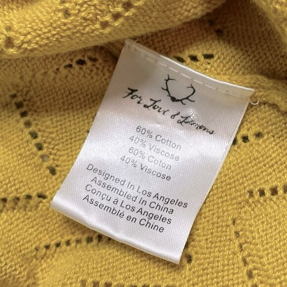 FOR LOVE AND LEMONS Knitz Halter Top Yellow Size Small - Picture 9 of 9